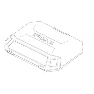 Aluminium cover SHAD 203163RB Pentru cutii TERRA Negru