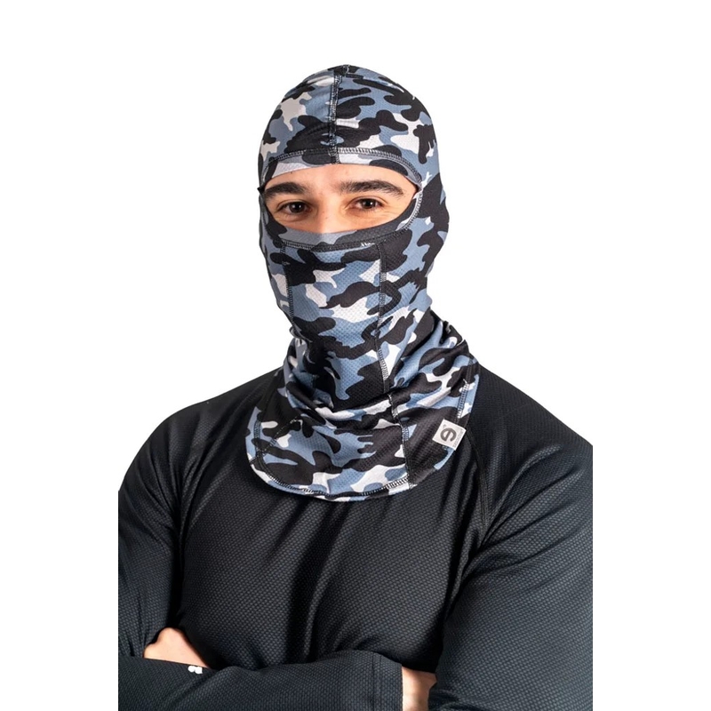Glugă de motocicletă nanosilver® camuflaj gri camuflaj