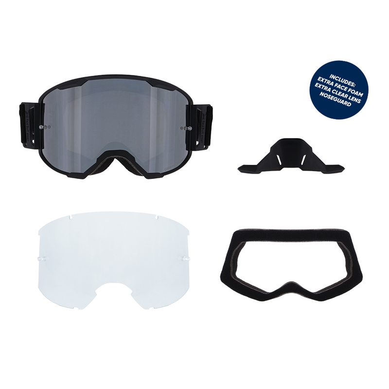 Ochelari de motocros Red Bull Spect STRIVE S negru cu sticlă fumurie