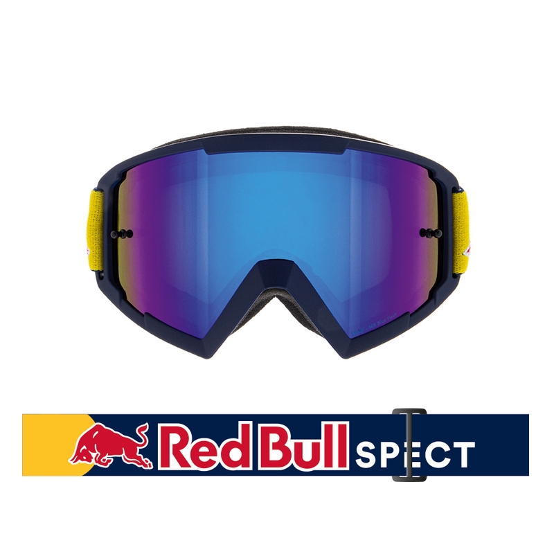 Ochelari de motocros Red Bull Spect WHIP albastru închis cu lentile albastre