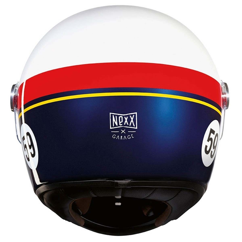 Nexx X.G100R cască de motocicletă integrală alb-roșu-albastru lichidare