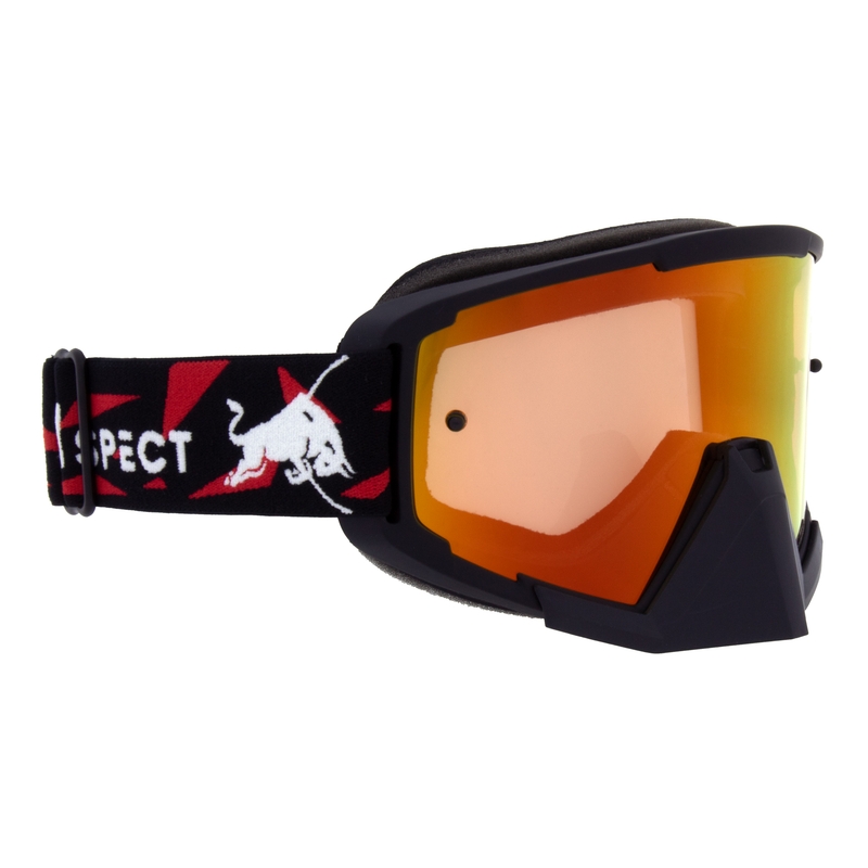 Ochelari de motocros Red Bull Spect WHIP negru cu lentile roșu-galben