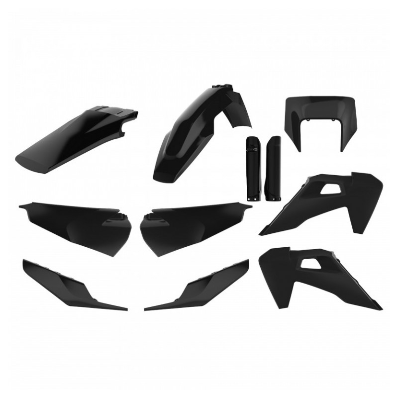 Kit plastice POLISPORT enduro Negru