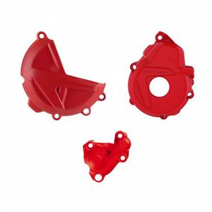 Clutch and ignition cover protector kit POLISPORT 91321 Rosu