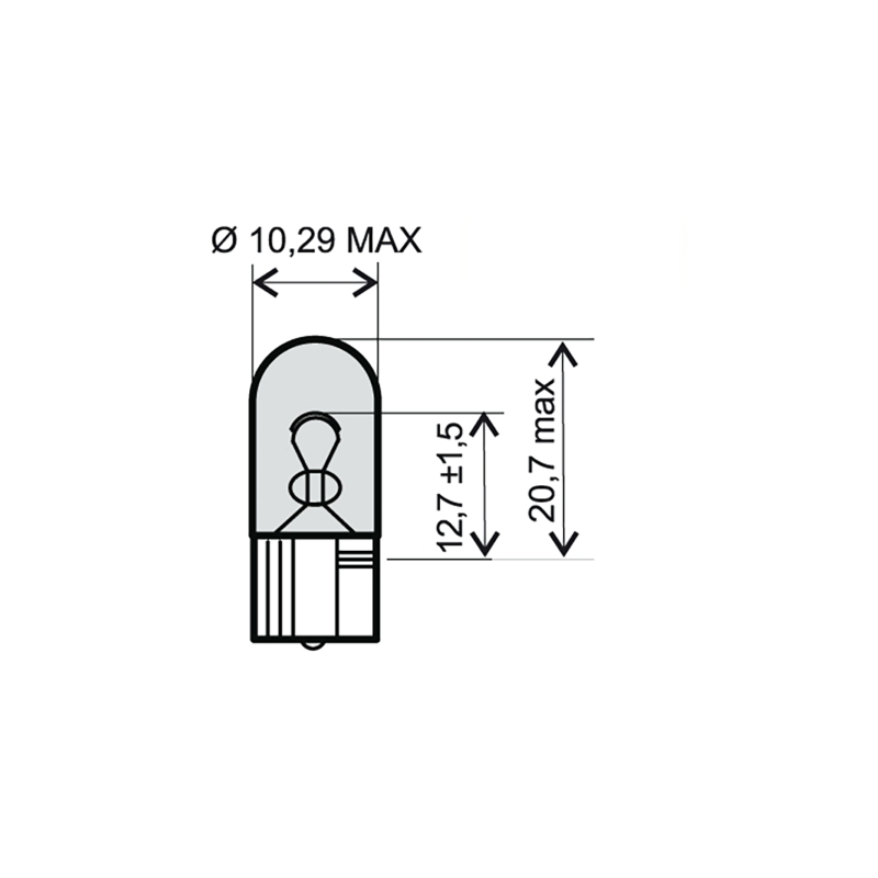Lamp RMS 12V 5W T10
