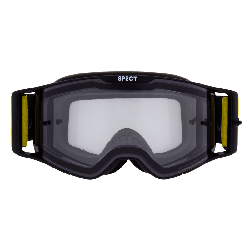 Ochelari de motocros Red Bull Spect TORP negru cu lentile transparente
