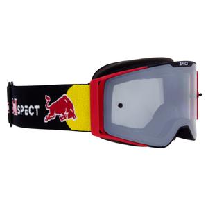 Ochelari de motocross Red Bull Spect TORP negru și roșu cu sticlă fumurie