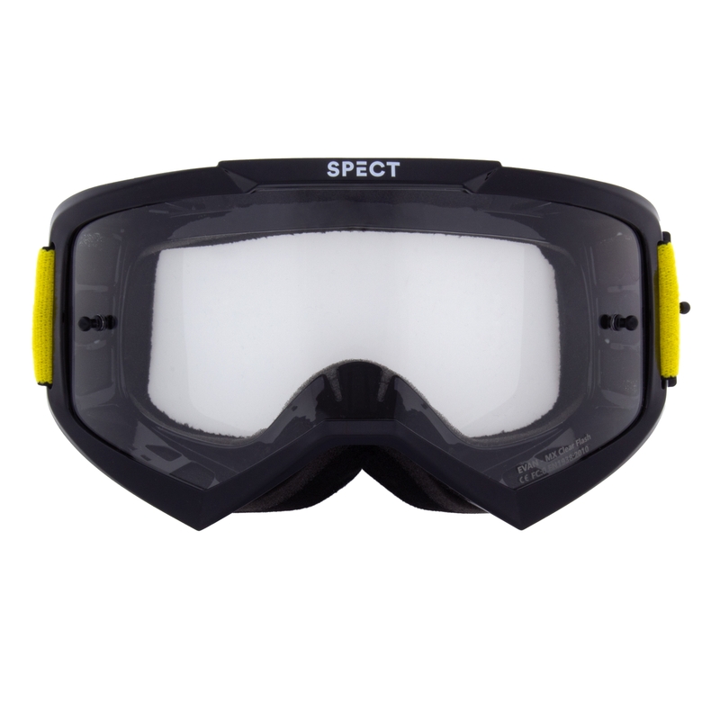 Ochelari de motocros Red Bull Spect EVAN negru cu lentile transparente