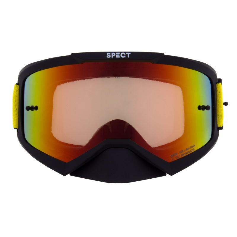 Ochelari de motocros Red Bull Spect EVAN negru cu lentile roșu-galben