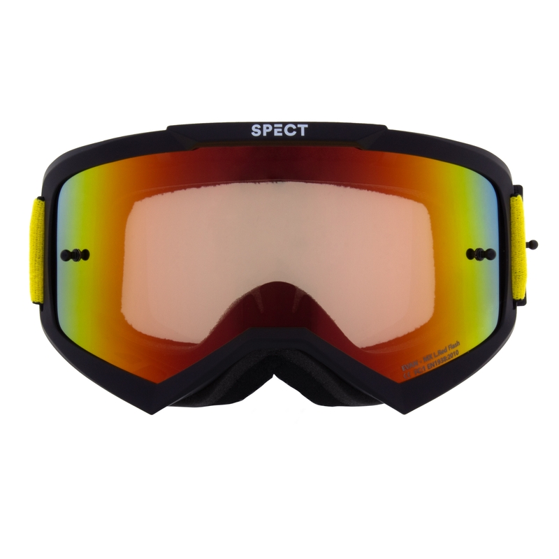 Ochelari de motocros Red Bull Spect EVAN negru cu lentile roșu-galben