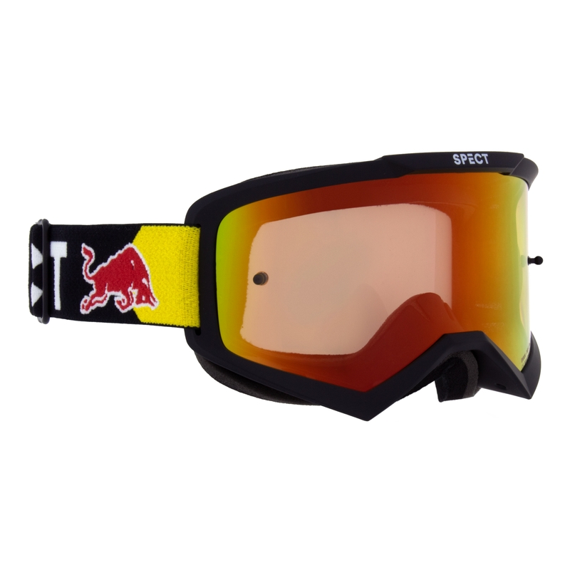 Ochelari de motocros Red Bull Spect EVAN negru cu lentile roșu-galben