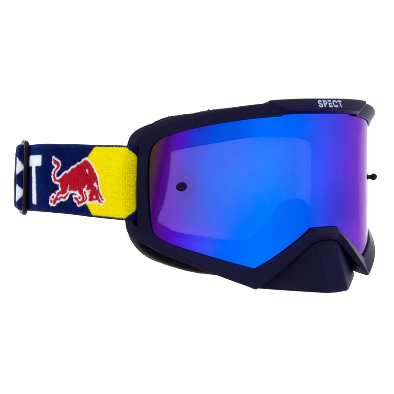 Ochelari de motocros Red Bull Spect EVAN albastru închis cu lentile albastre