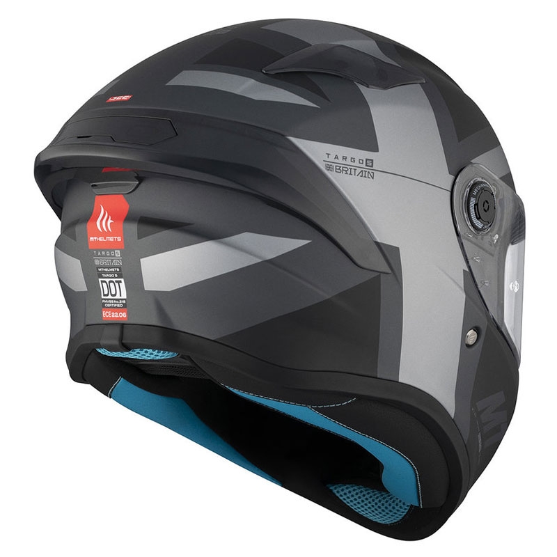 MT TARGO S BRITAIN C2 cască de motociclist integrală negru-gri mat