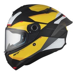 MT TARGO S KAY B3 cască de motocicletă integrală mată negru-alb-galben-galben