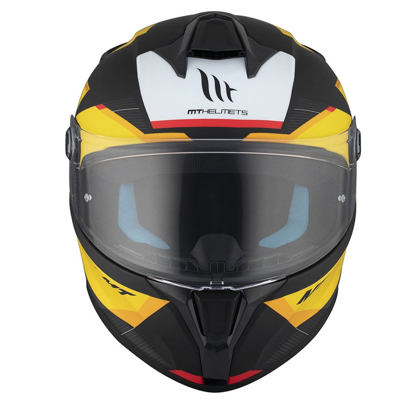 MT TARGO S KAY B3 cască de motocicletă integrală mată negru-alb-galben-galben