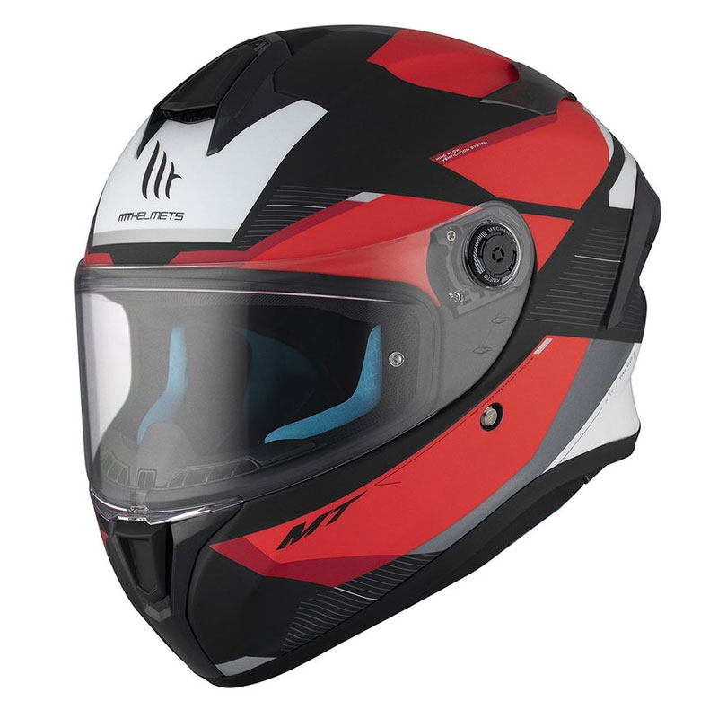 Cască integrală pentru motociclete MT TARGO S KAY B5 negru mat-roșu-albastru lichidare