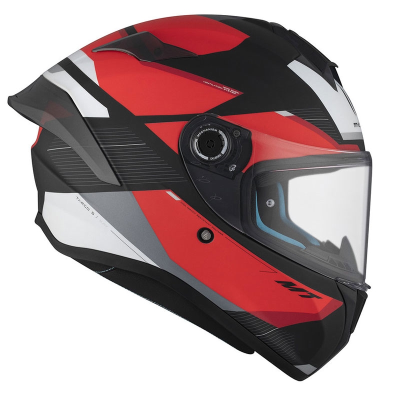 Cască integrală pentru motociclete MT TARGO S KAY B5 negru mat-roșu-albastru lichidare