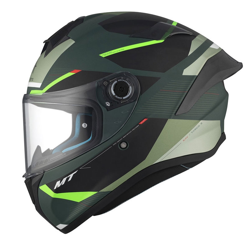 MT TARGO S KAY C6 cască de motocicletă integrală MT TARGO S KAY C6 negru-negru mat-verde