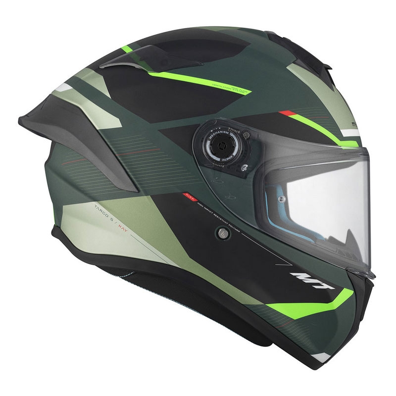 MT TARGO S KAY C6 cască de motocicletă integrală MT TARGO S KAY C6 negru-negru mat-verde