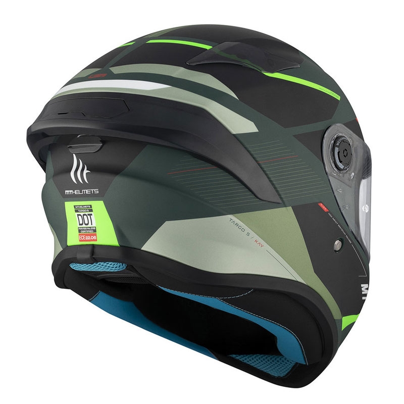 MT TARGO S KAY C6 cască de motocicletă integrală MT TARGO S KAY C6 negru-negru mat-verde
