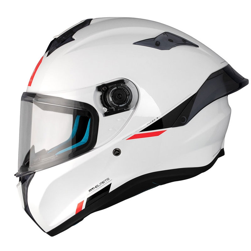 MT TARGO S SOLID A0 cască de motociclist integrală alb lucios