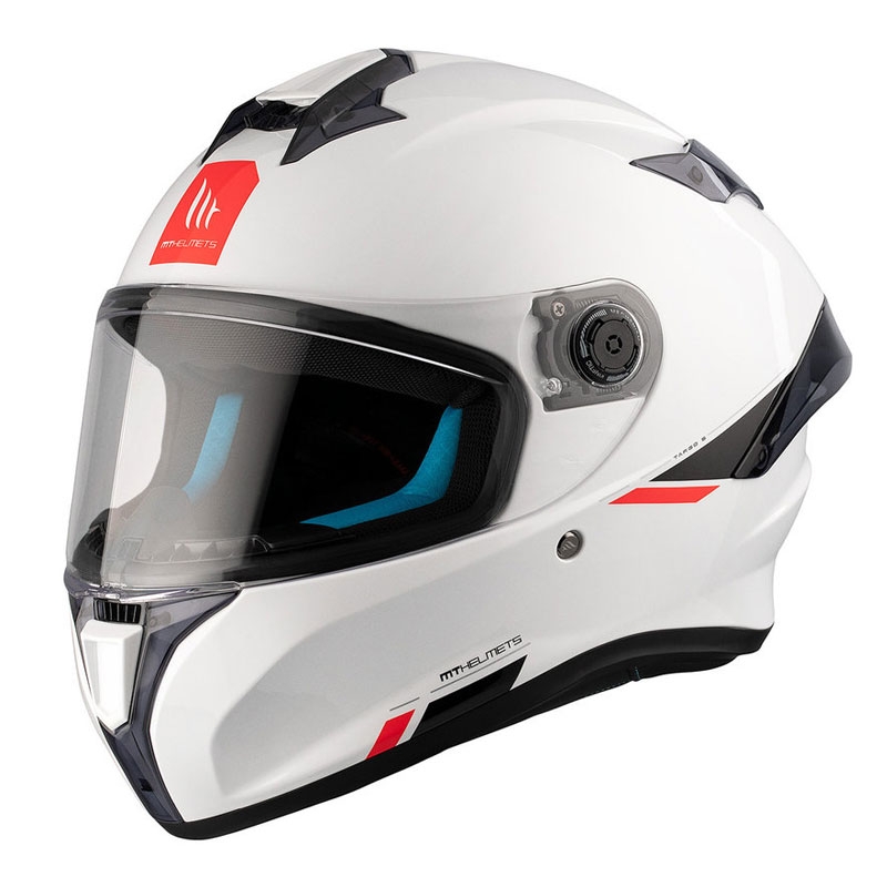 MT TARGO S SOLID A0 cască de motociclist integrală alb lucios