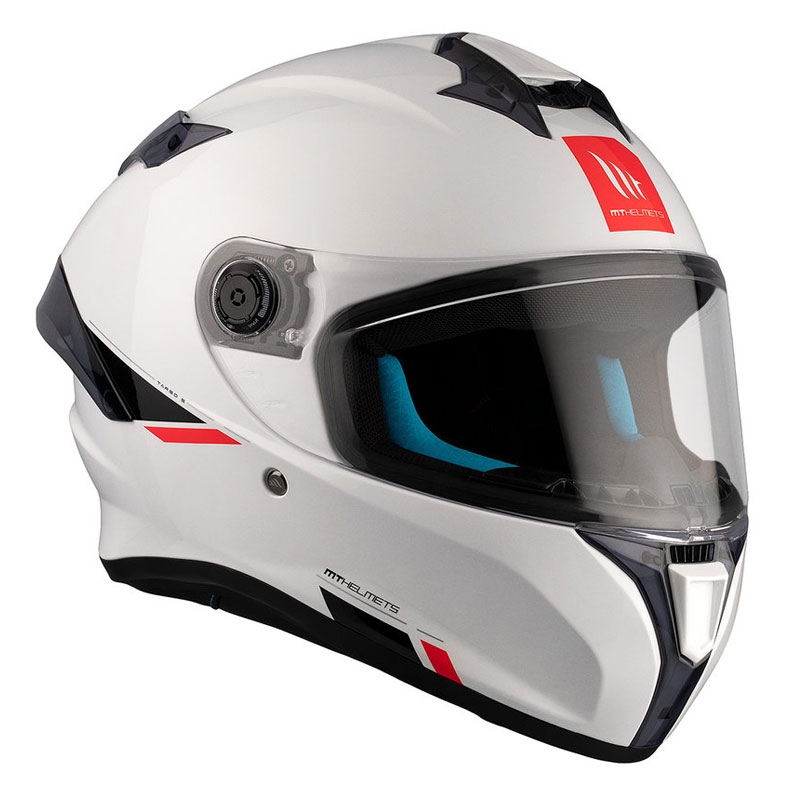 MT TARGO S SOLID A0 cască de motociclist integrală alb lucios