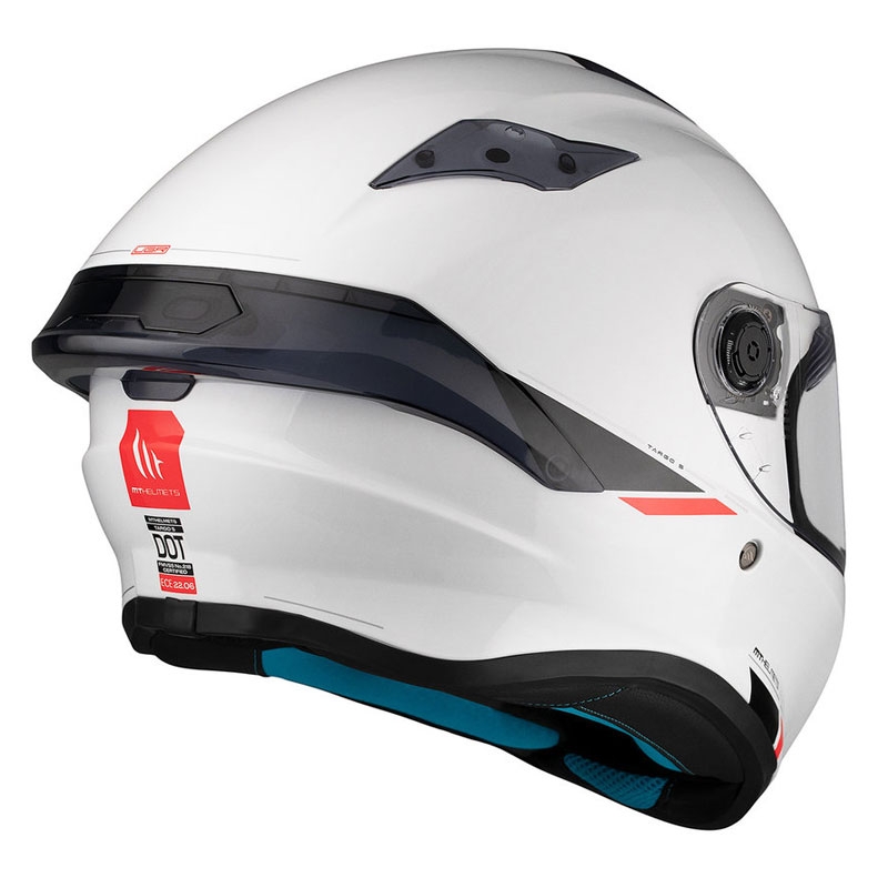 MT TARGO S SOLID A0 cască de motociclist integrală alb lucios