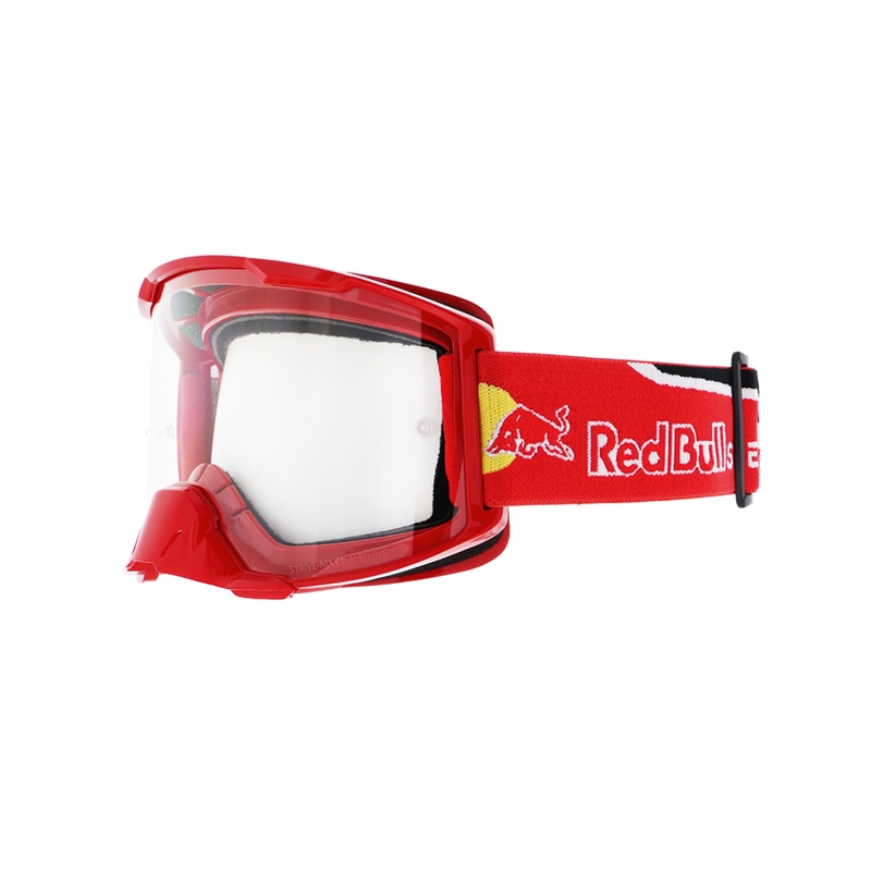 Ochelari de motocros Red Bull Spect STRIVE S roșu cu lentile transparente