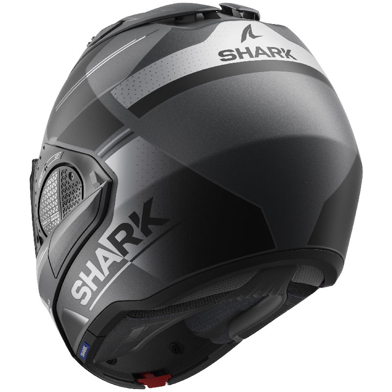 Cască SHARK EVO-GT Tekline negru-gri cu vârful mat