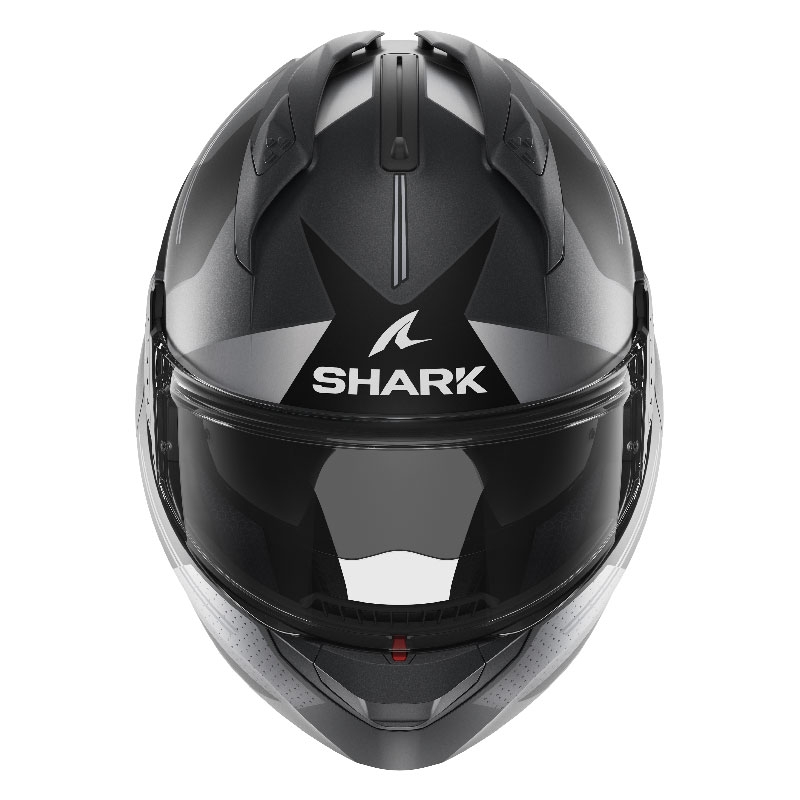 Cască SHARK EVO-GT Tekline negru-gri cu vârful mat