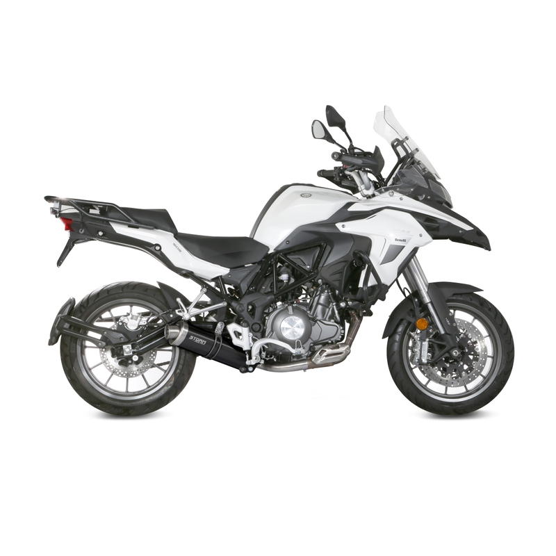 Evacuare STORM OVAL negru otel pentru BENELLI TRK 502 2017-2025