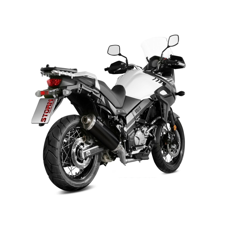 Evacuare STORM OVAL negru otel pentru SUZUKI DL 650 V-STROM 2017-2024