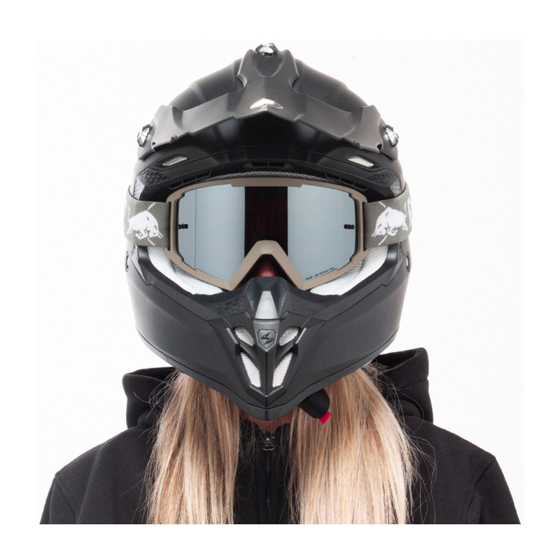 Ochelari de motocros Red Bull Spect WHIP gri închis cu lentile transparente