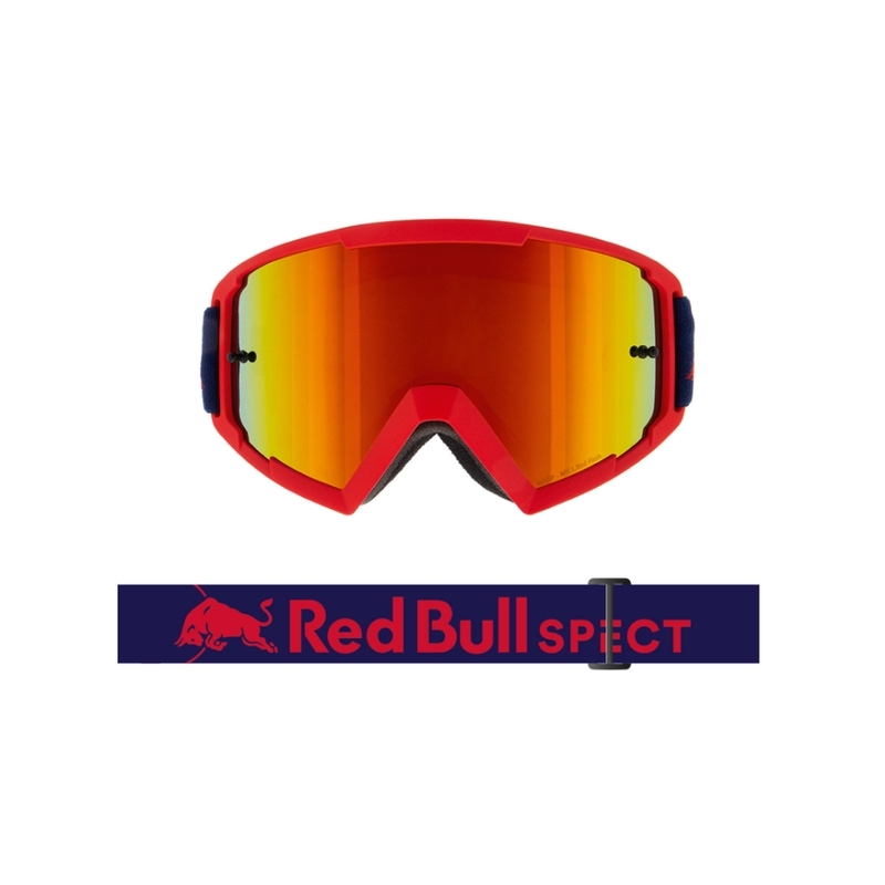 Ochelari de motocros Red Bull Spect WHIP roșu cu lentile portocalii