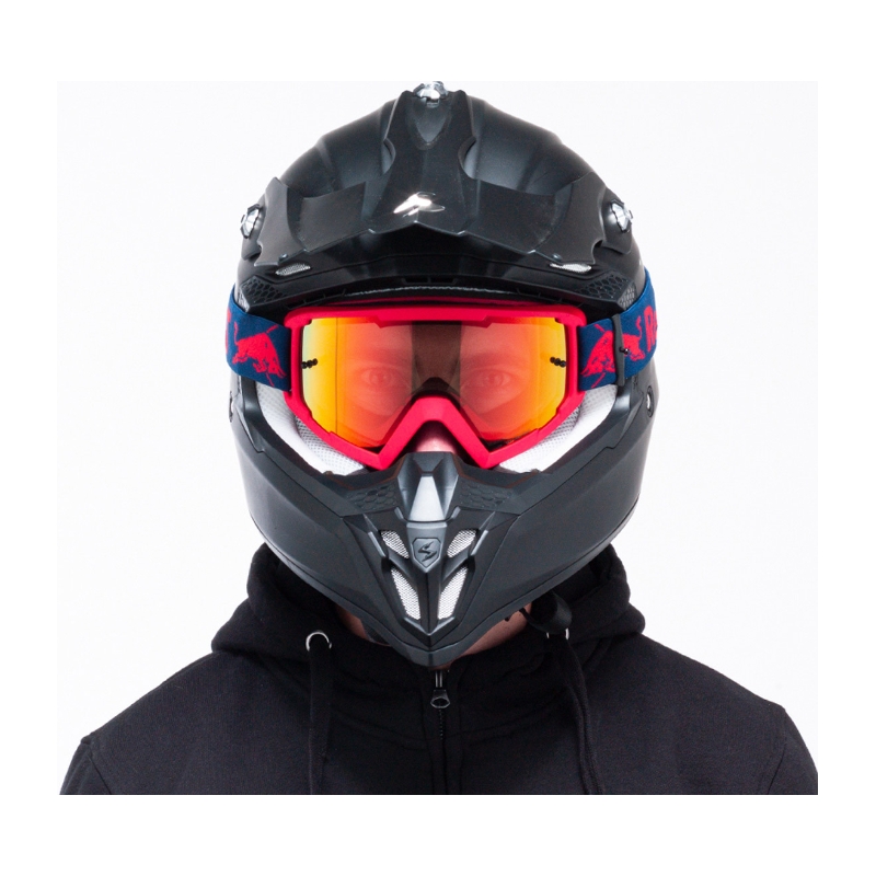 Ochelari de motocros Red Bull Spect WHIP roșu cu lentile portocalii