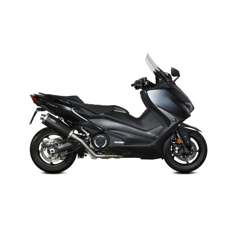 Sistem de evacuare complet 2x1 STORM OVAL negru otel pentru YAMAHA XP 560 T-MAX 2020-2021