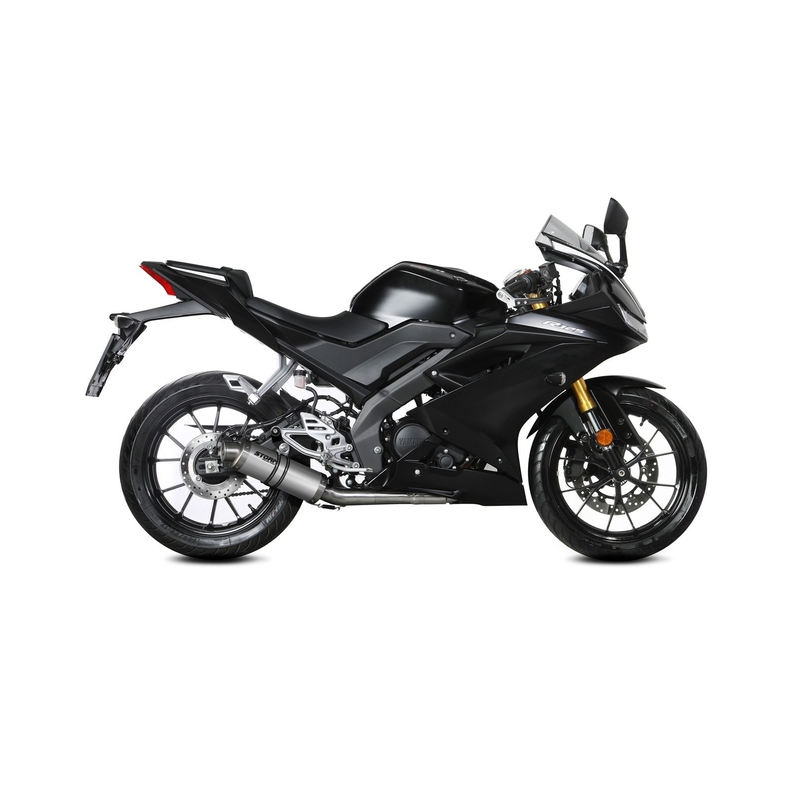Sistem de evacuare complet 1x1 STORM GP otel inoxidabil pentru YAMAHA YZF-R 125 2019-2024, YAMAHA MT 125 2020-2024