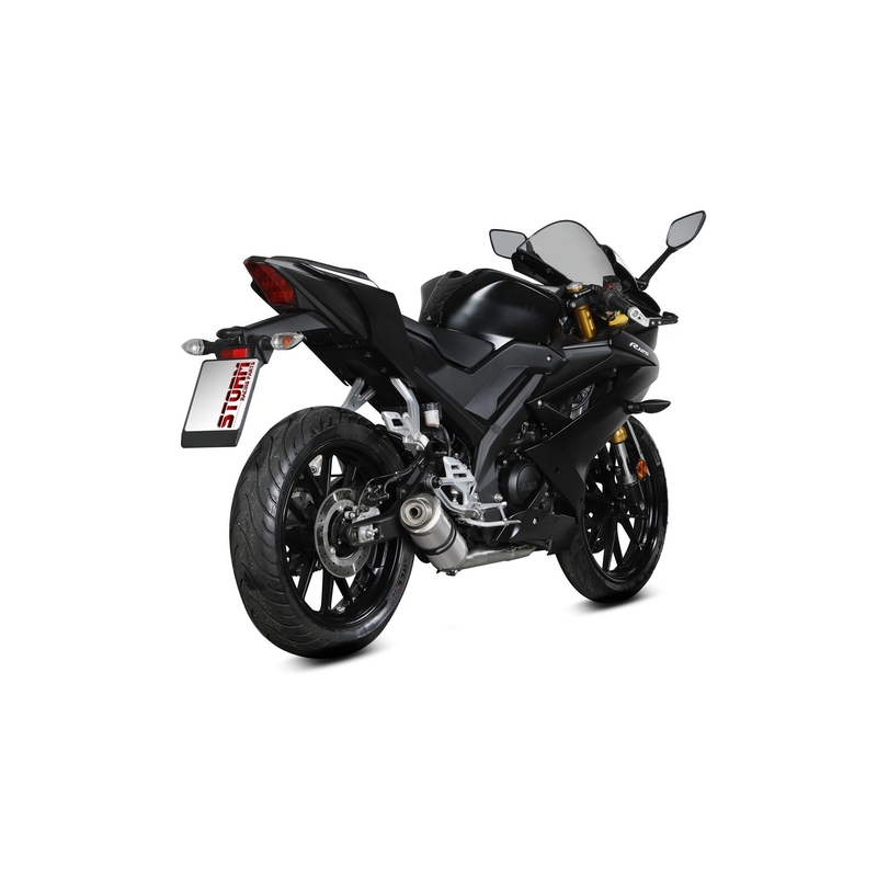 Sistem de evacuare complet 1x1 STORM GP otel inoxidabil pentru YAMAHA YZF-R 125 2019-2024, YAMAHA MT 125 2020-2024