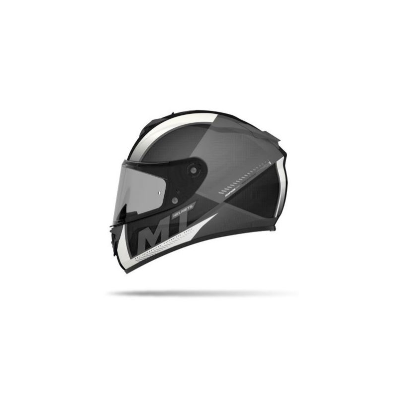 MT Rapide Overtake cască de motocicletă integrală MT Rapide Overtake negru mat-alb