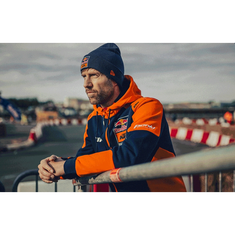 KTM Replica Team cu glugă albastru-portocaliu