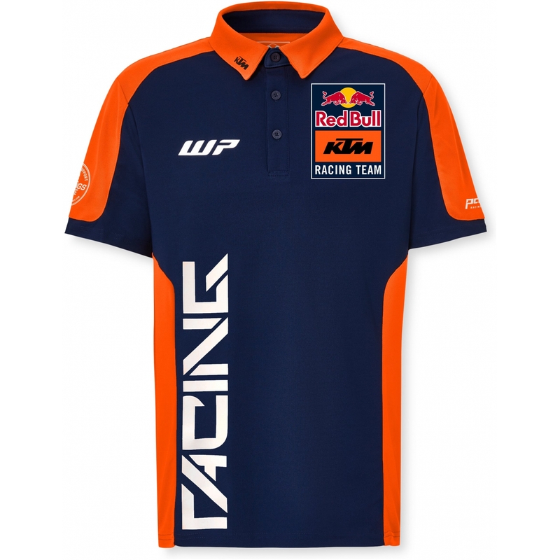 Tricou polo KTM Replica Team albastru-portocaliu lichidare