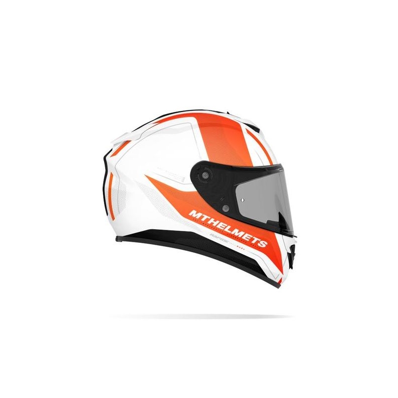 MT Rapide Duel cască de motocicletă integrală alb-fluo portocaliu