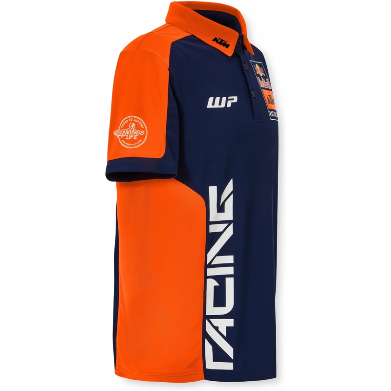 Tricou polo KTM Replica Team albastru-portocaliu lichidare