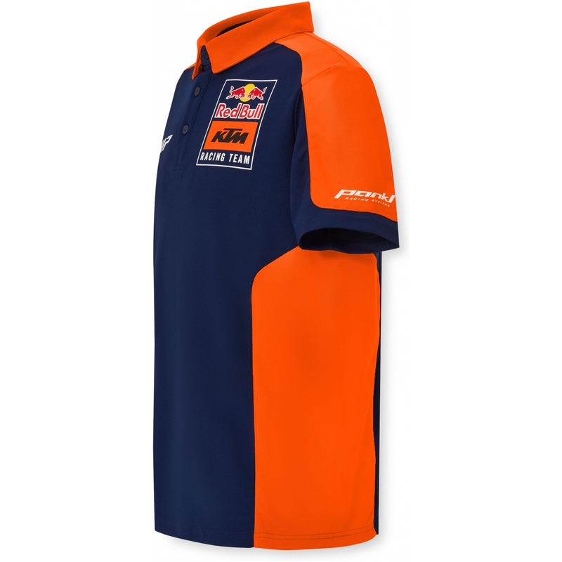 Tricou polo KTM Replica Team albastru-portocaliu lichidare