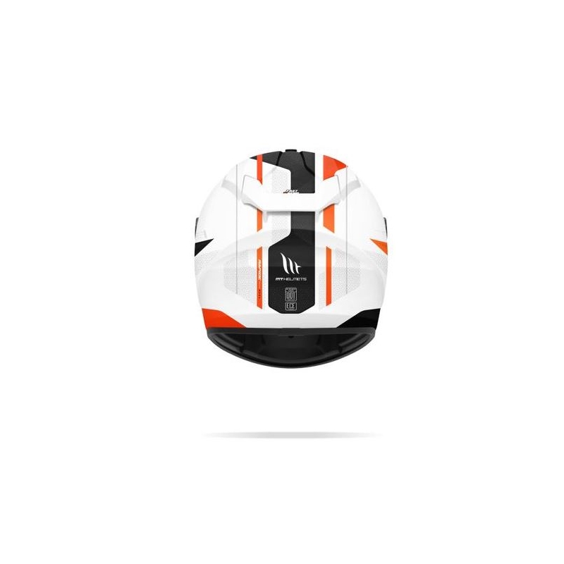 MT Rapide Duel cască de motocicletă integrală alb-fluo portocaliu