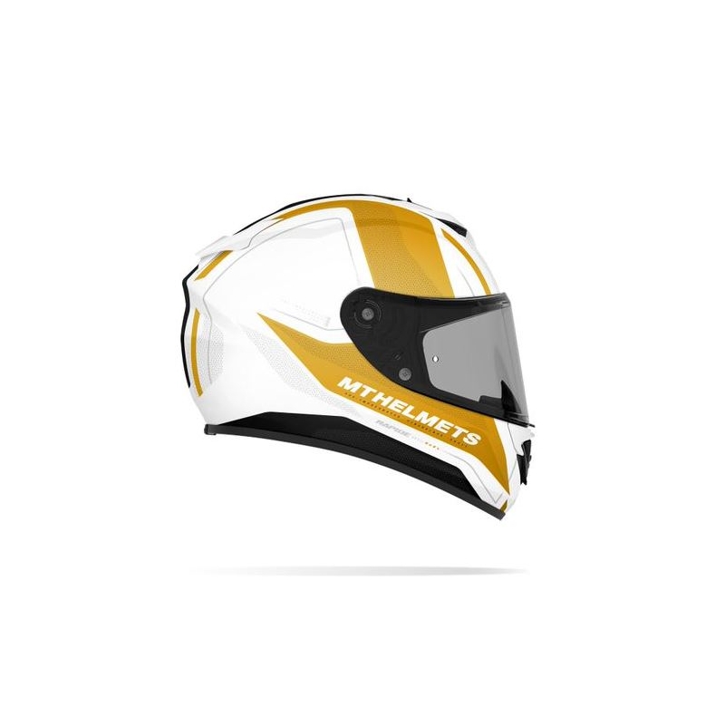 Cască de motociclist MT Rapide Duel integrală alb-auriu