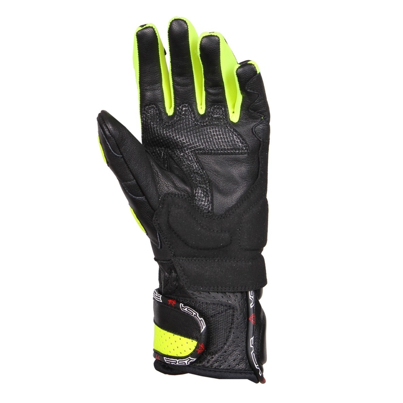 Mănuși de motociclete pentru femei RSA RX-1 negru-fluo galben výprodej lichidare