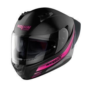 Cască de motociclist Nolan N60-6 Sport Outset 23 negru și roz integrală pentru motociclete