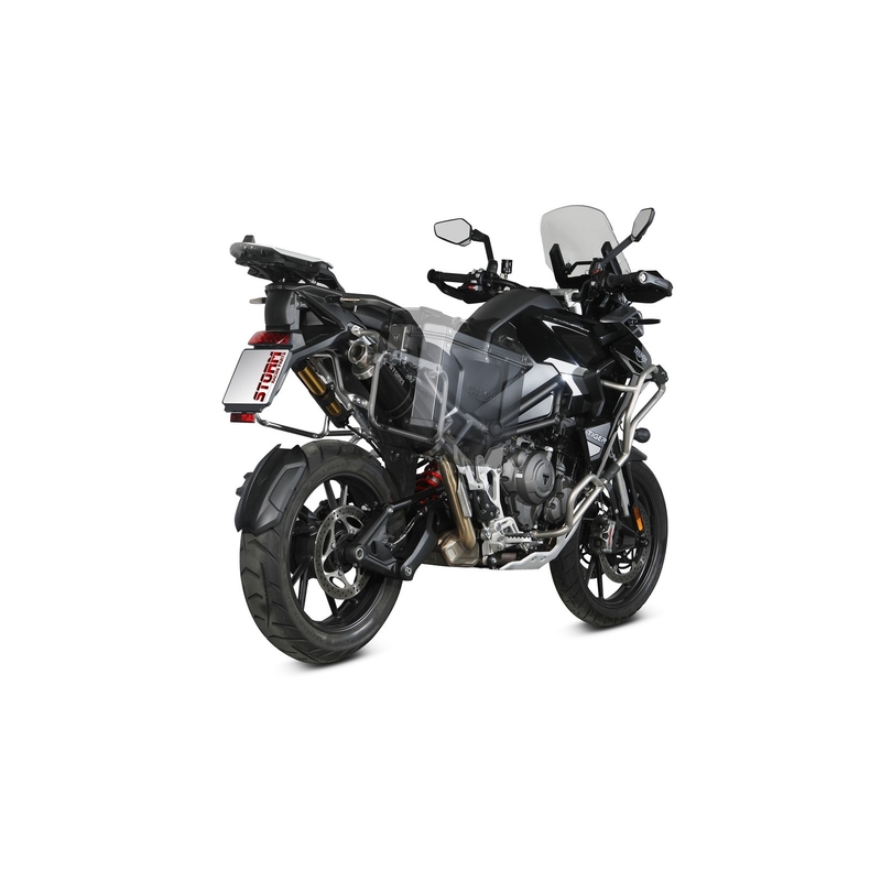Evacuare STORM OVAL Negru pentru TRIUMPH Tiger 1200 Explorer / GT Explorer 2021-2026